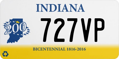 IN license plate 727VP