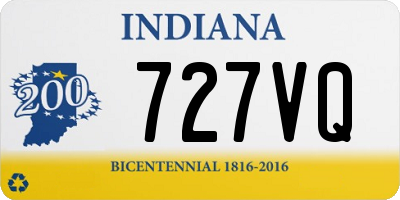 IN license plate 727VQ