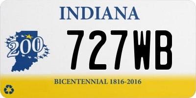 IN license plate 727WB