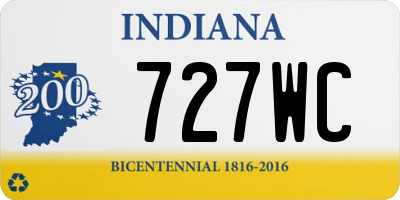 IN license plate 727WC