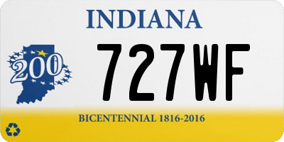 IN license plate 727WF