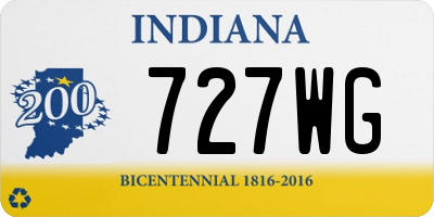 IN license plate 727WG