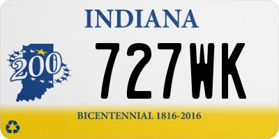 IN license plate 727WK