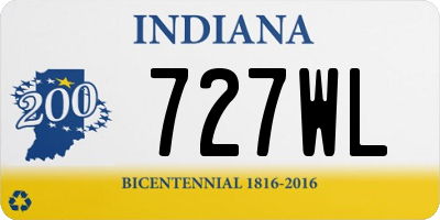 IN license plate 727WL