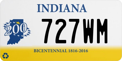 IN license plate 727WM