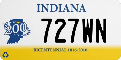 IN license plate 727WN