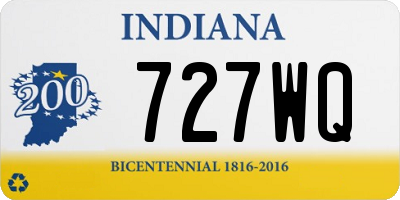 IN license plate 727WQ