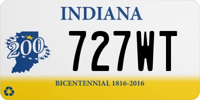 IN license plate 727WT