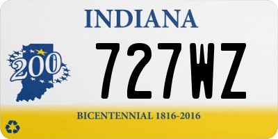 IN license plate 727WZ