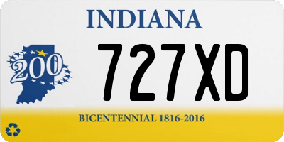 IN license plate 727XD