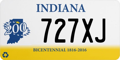 IN license plate 727XJ