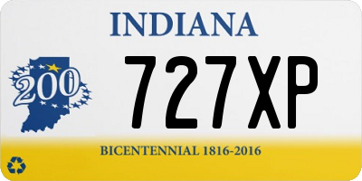 IN license plate 727XP