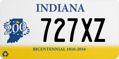 IN license plate 727XZ