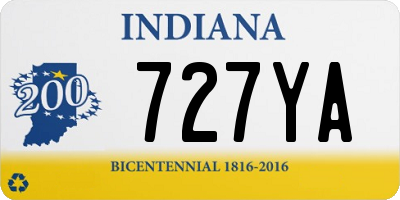 IN license plate 727YA
