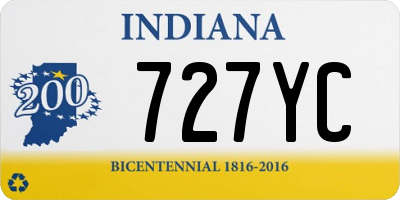 IN license plate 727YC