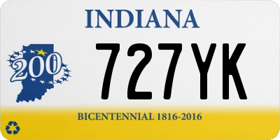 IN license plate 727YK