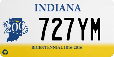 IN license plate 727YM