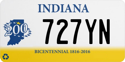 IN license plate 727YN