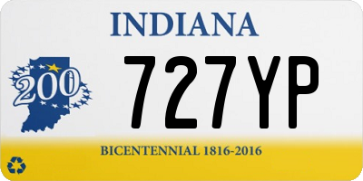 IN license plate 727YP