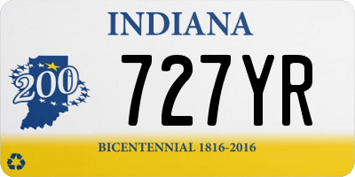 IN license plate 727YR
