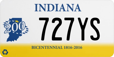 IN license plate 727YS