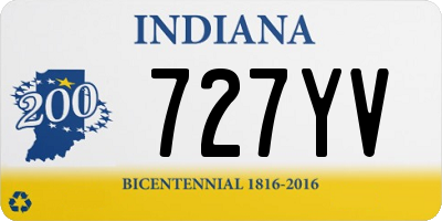 IN license plate 727YV