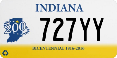 IN license plate 727YY