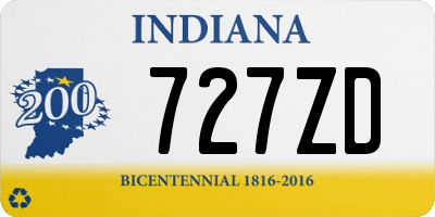 IN license plate 727ZD