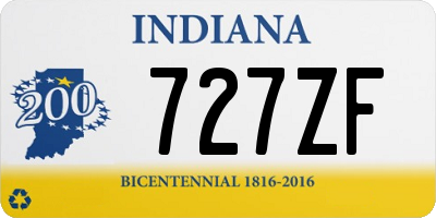 IN license plate 727ZF