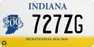 IN license plate 727ZG