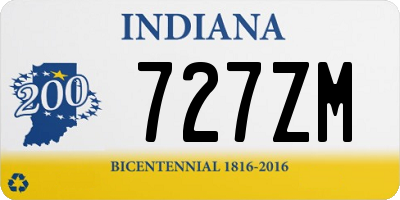 IN license plate 727ZM