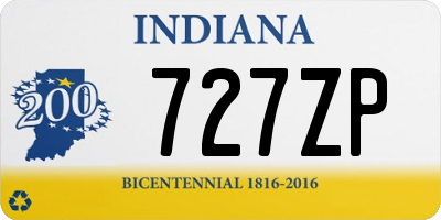 IN license plate 727ZP