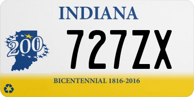 IN license plate 727ZX