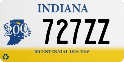 IN license plate 727ZZ