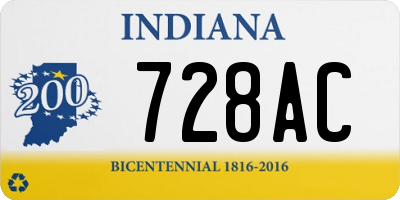 IN license plate 728AC