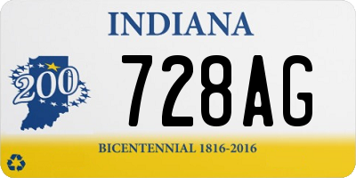 IN license plate 728AG