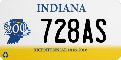 IN license plate 728AS