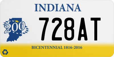 IN license plate 728AT