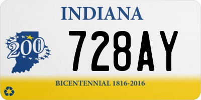 IN license plate 728AY