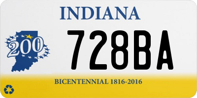 IN license plate 728BA