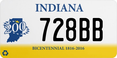 IN license plate 728BB