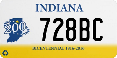 IN license plate 728BC