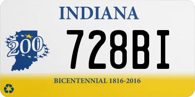 IN license plate 728BI