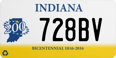 IN license plate 728BV