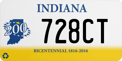 IN license plate 728CT