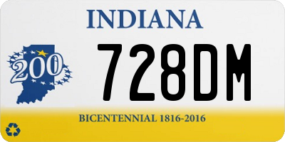 IN license plate 728DM