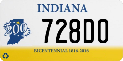 IN license plate 728DO