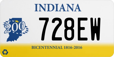 IN license plate 728EW