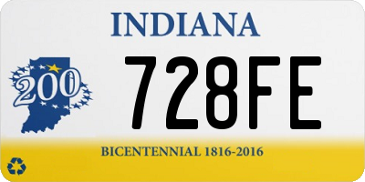 IN license plate 728FE