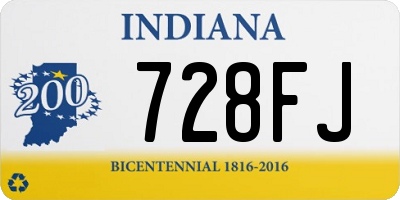 IN license plate 728FJ